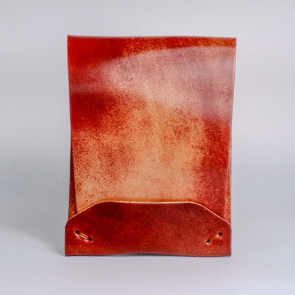 Closed Sienna (Light Brown) Archer-Marbled Shell Cordovan Wallet displayed on a white background viewed from the front